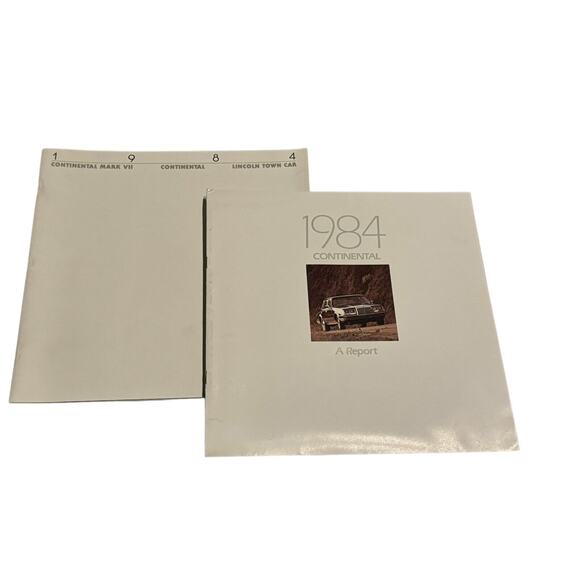 1984 Lincoln Sales Brochure Catalog + A Report Continental Mark VII Town Car VTG - Picture 1 of 7